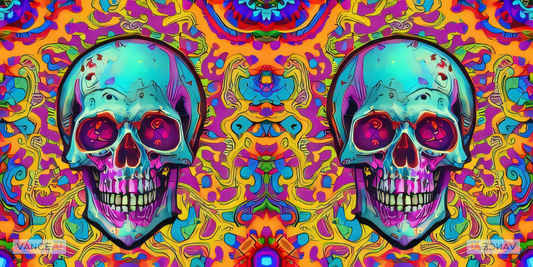 psychedelic skulls