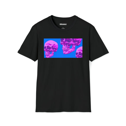 Cinematic Halftone Skull Soft Style T-shirt