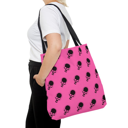 Pink and Black Skull Tote Bag