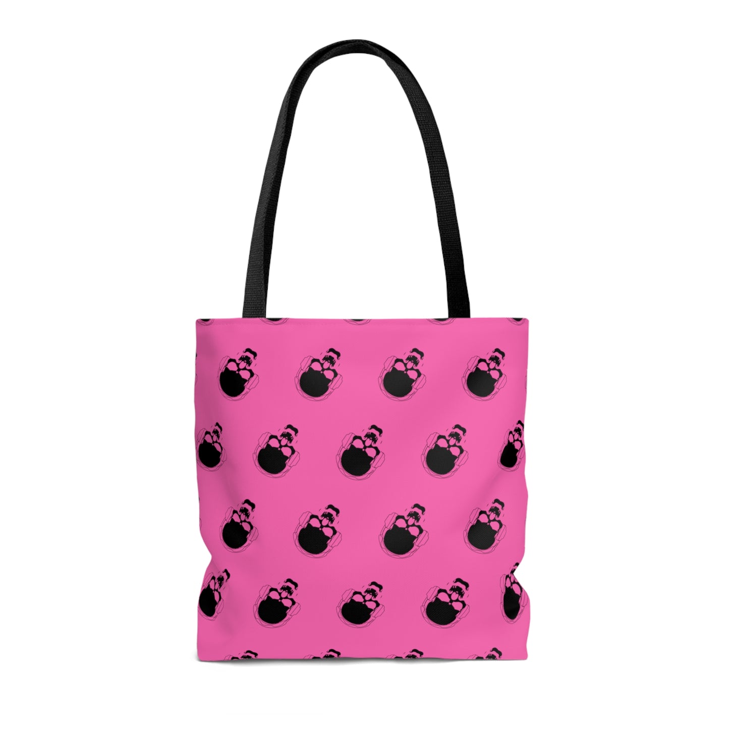 Pink and Black Skull Tote Bag