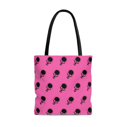 Pink and Black Skull Tote Bag