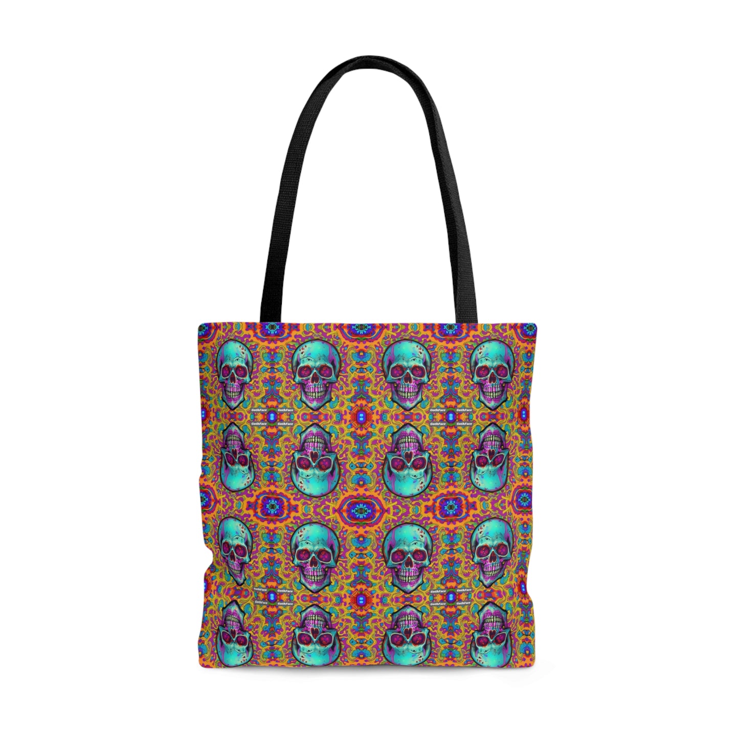 Psychedelic Skull Tote Bag