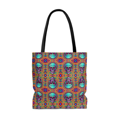 Psychedelic Skull Tote Bag