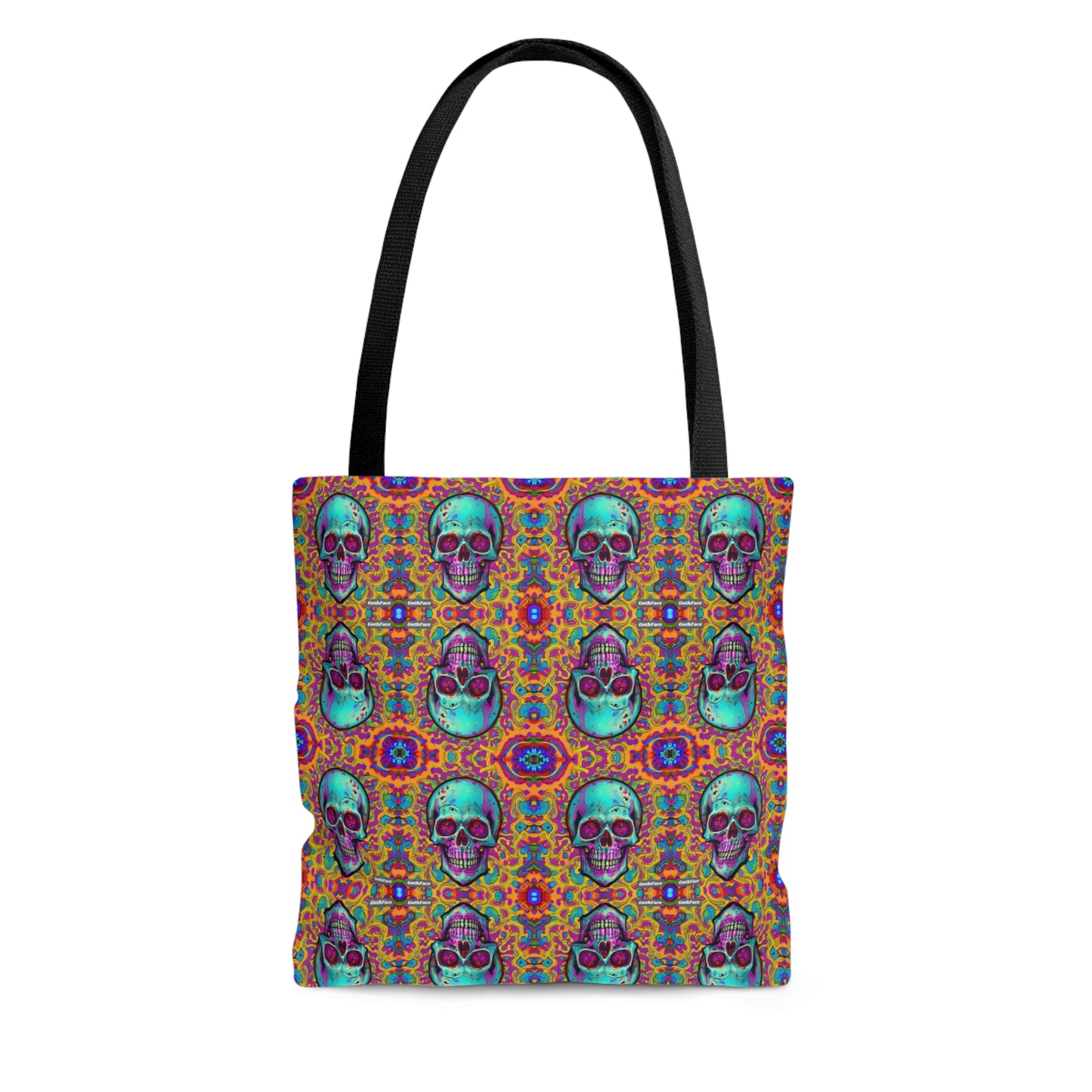 Psychedelic Skull Tote Bag