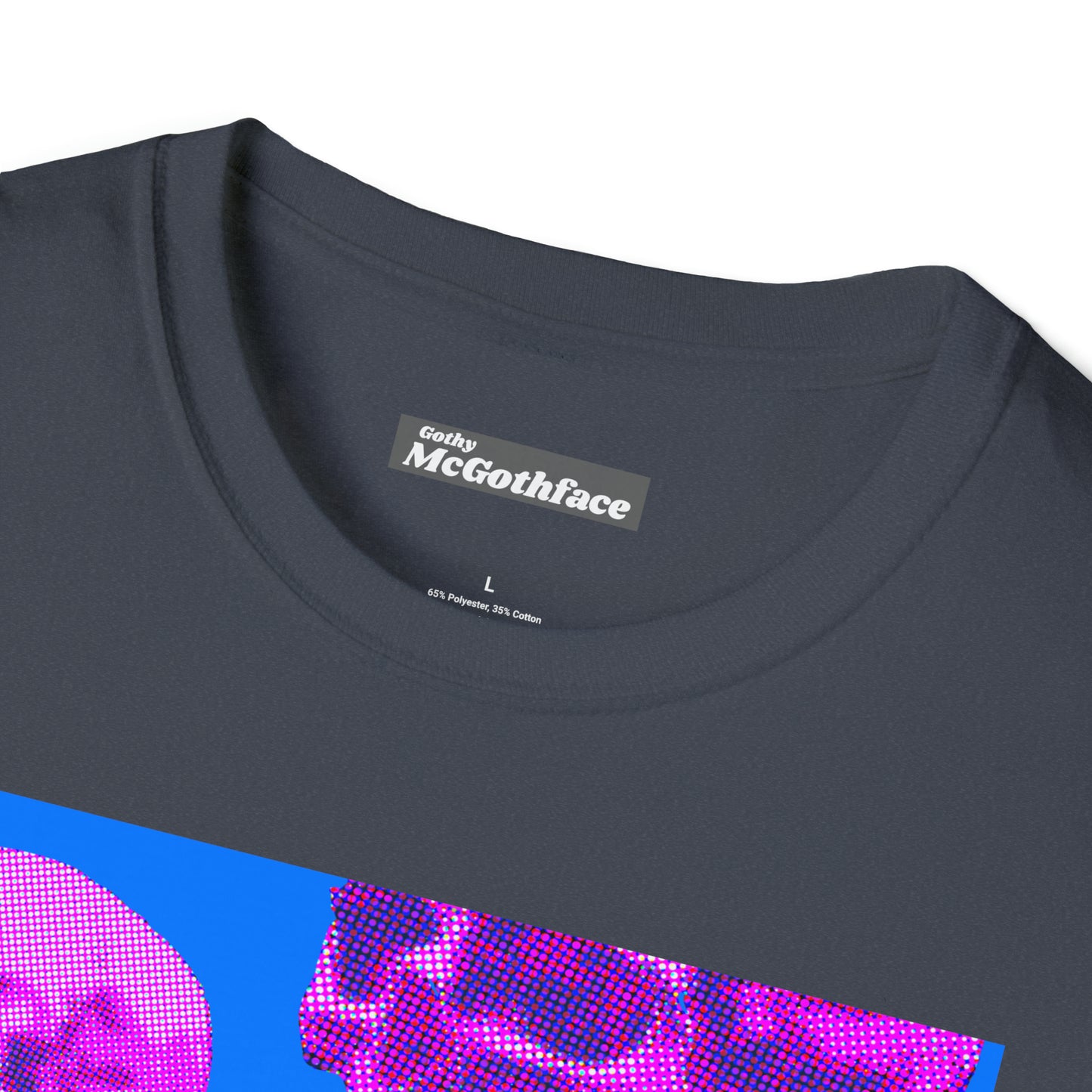 Cinematic Halftone Skull Soft Style T-shirt