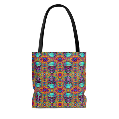 Psychedelic Skull Tote Bag