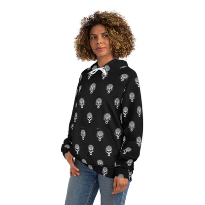 All Over Black and Grey Skull Hoodie