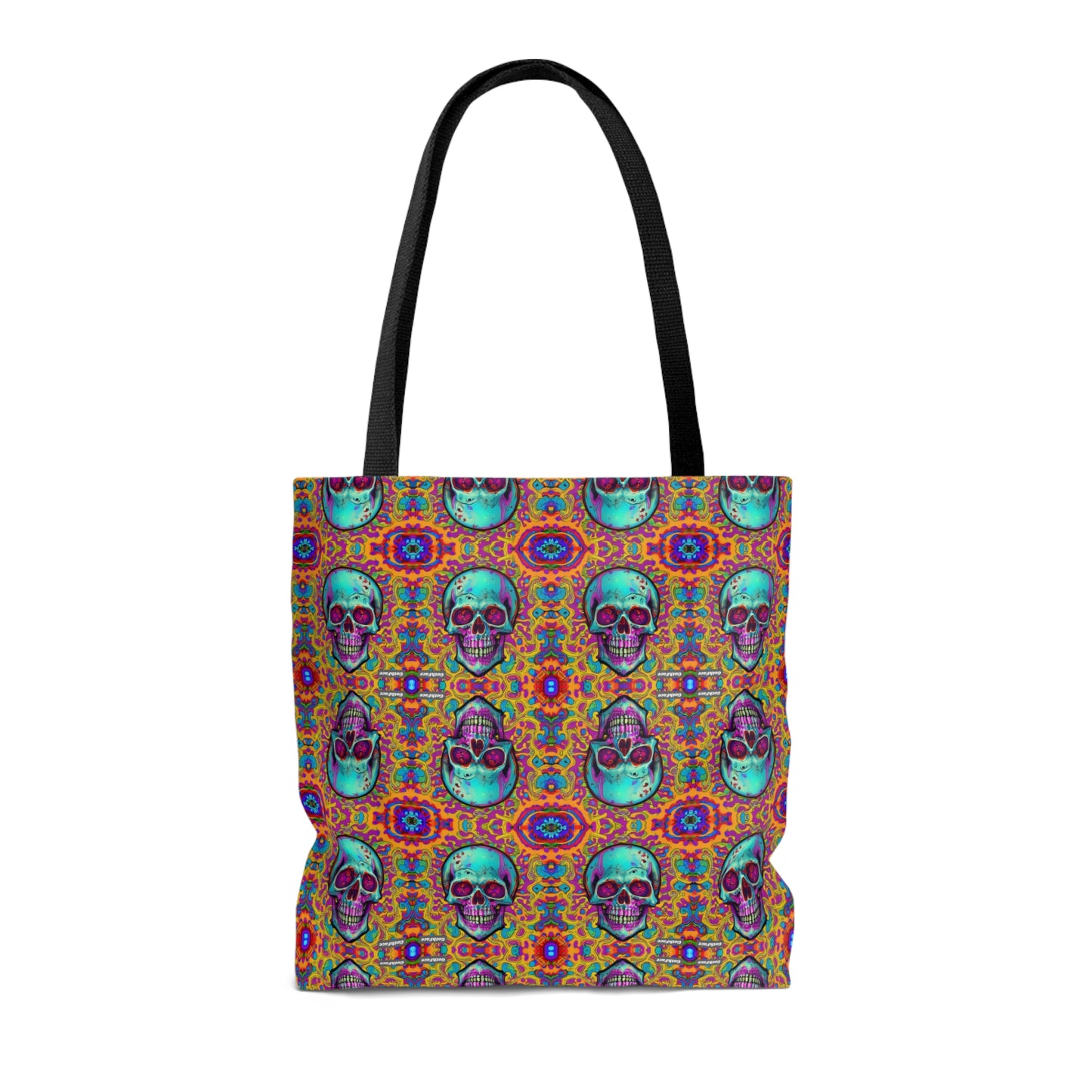 Psychedelic Skull Tote Bag