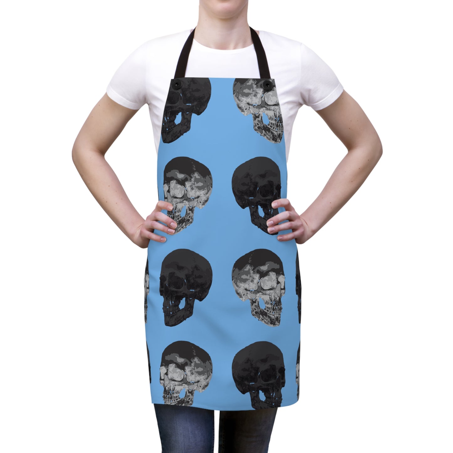 Skull Apron Blue