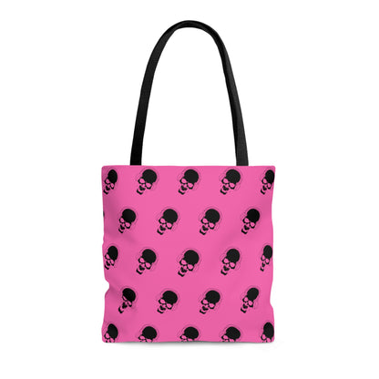 Pink and Black Skull Tote Bag