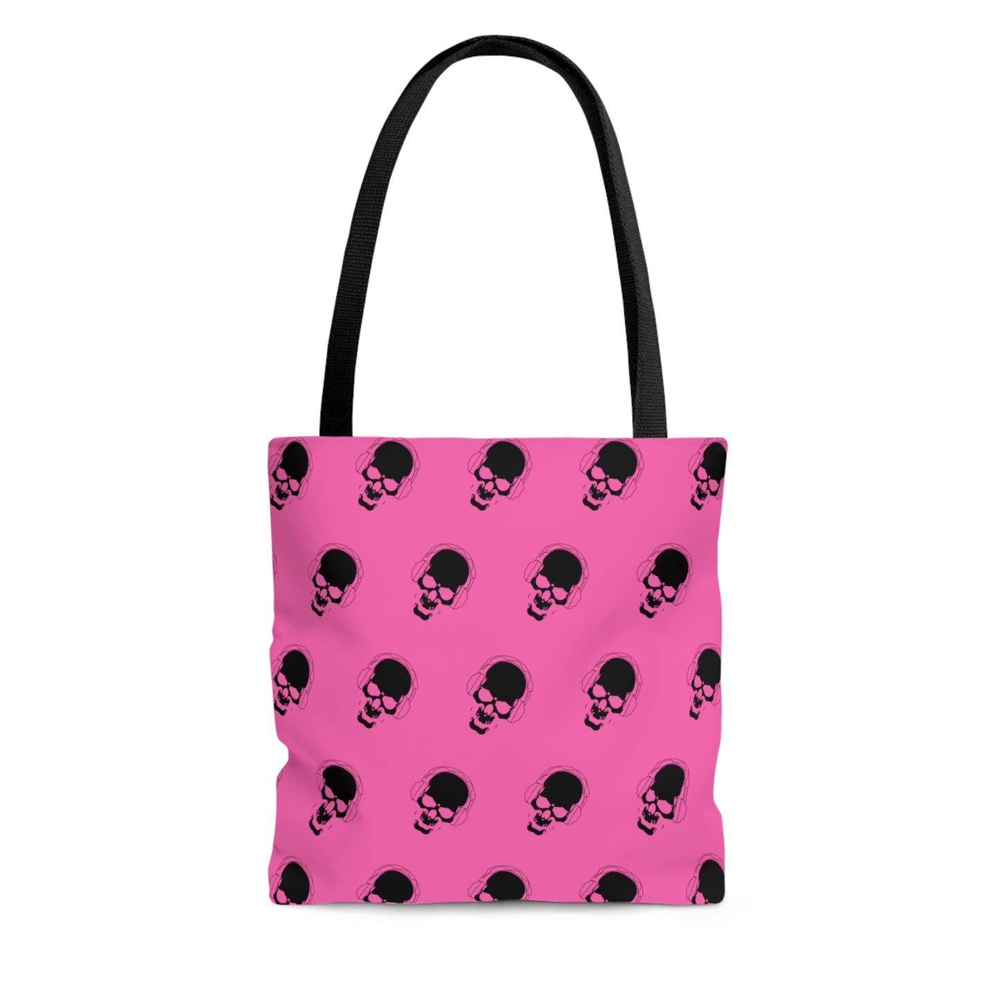 Pink and Black Skull Tote Bag