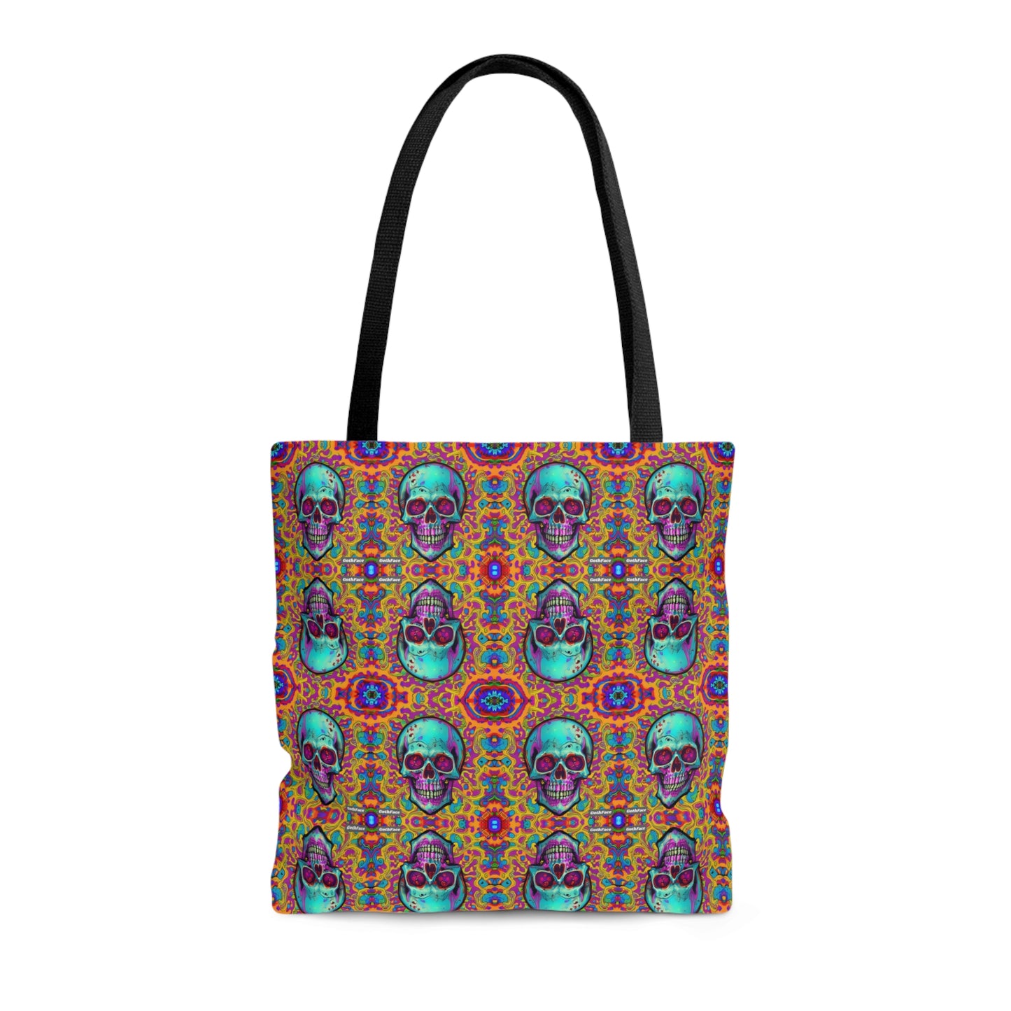 Psychedelic Skull Tote Bag