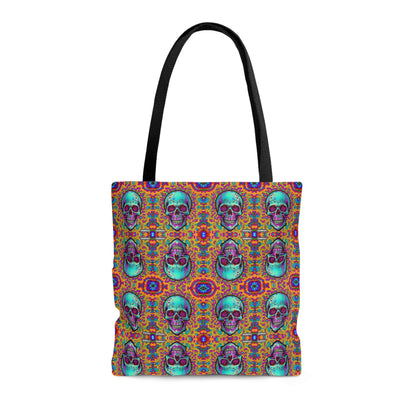 Psychedelic Skull Tote Bag