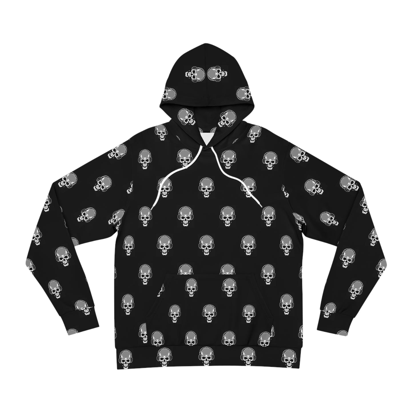 All Over Black and Grey Skull Hoodie