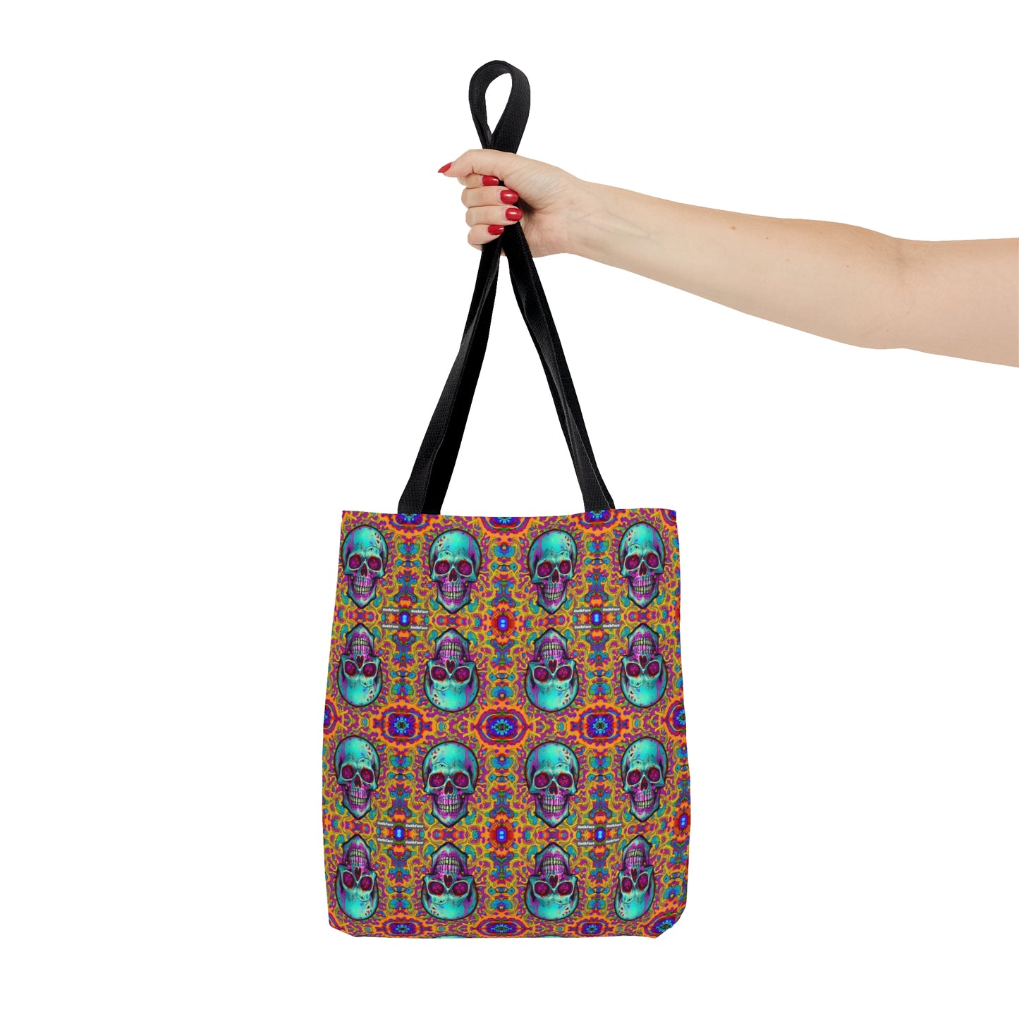 Psychedelic Skull Tote Bag