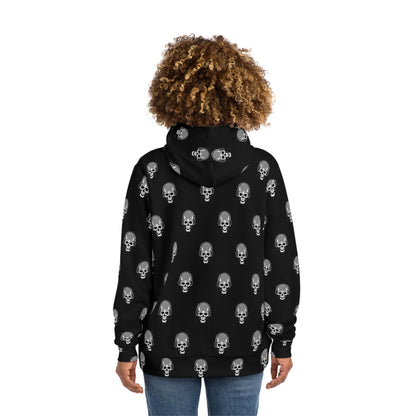 All Over Black and Grey Skull Hoodie